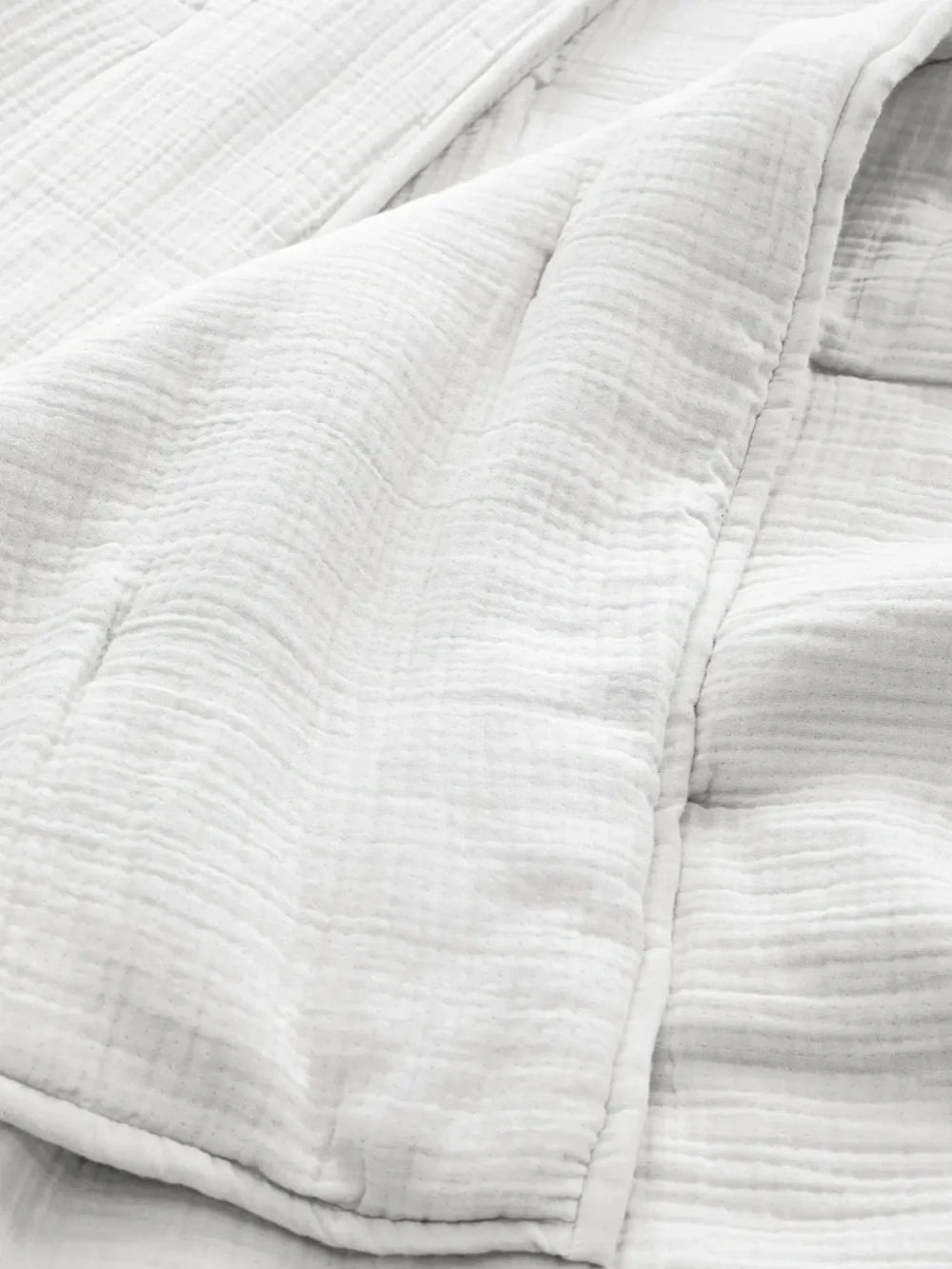 NWT QUINCE Organic Airy Cotton Gauze Dream Quilt White Twin